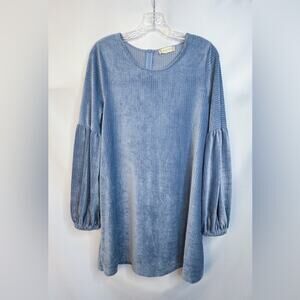 Altar’d State Midi Textured Velour Dress Cottagecore Minimalist Cozy Stretch